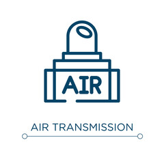 Poster - Air transmission icon. Linear vector illustration. Outline air transmission icon vector. Thin line symbol for use on web and mobile apps, logo, print media.
