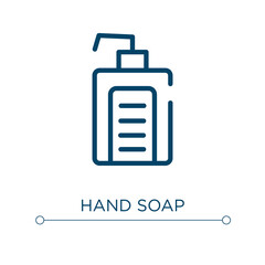 Wall Mural - Hand soap icon. Linear vector illustration. Outline hand soap icon vector. Thin line symbol for use on web and mobile apps, logo, print media.