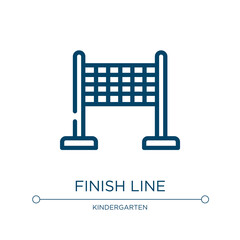 Poster - Finish line icon. Linear vector illustration from sports collection. Outline finish line icon vector. Thin line symbol for use on web and mobile apps, logo, print media.