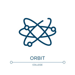Poster - Orbit icon. Linear vector illustration from science collection. Outline orbit icon vector. Thin line symbol for use on web and mobile apps, logo, print media.