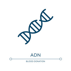 Poster - Adn icon. Linear vector illustration from medical services collection. Outline adn icon vector. Thin line symbol for use on web and mobile apps, logo, print media.