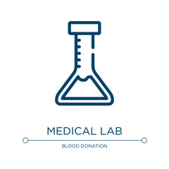 Poster - Medical lab icon. Linear vector illustration from medical services collection. Outline medical lab icon vector. Thin line symbol for use on web and mobile apps, logo, print media.