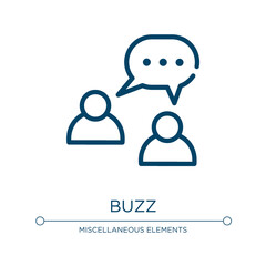 Poster - Buzz icon. Linear vector illustration from advertisement collection. Outline buzz icon vector. Thin line symbol for use on web and mobile apps, logo, print media.