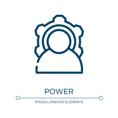 Poster - Power icon. Linear vector illustration from business pack collection. Outline power icon vector. Thin line symbol for use on web and mobile apps, logo, print media.