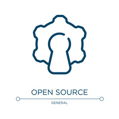 Poster - Open source icon. Linear vector illustration from general collection. Outline open source icon vector. Thin line symbol for use on web and mobile apps, logo, print media.