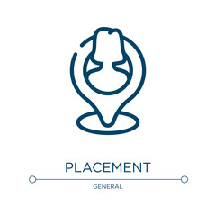 Poster - Placement icon. Linear vector illustration from general collection. Outline placement icon vector. Thin line symbol for use on web and mobile apps, logo, print media.