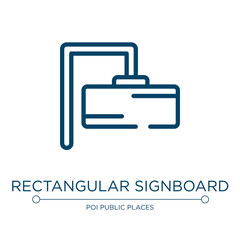 Poster - Rectangular signboard icon. Linear vector illustration from signals collection. Outline rectangular signboard icon vector. Thin line symbol for use on web and mobile apps, logo, print media.