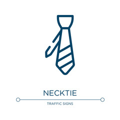 Poster - Necktie icon. Linear vector illustration from shopping and commerce collection. Outline necktie icon vector. Thin line symbol for use on web and mobile apps, logo, print media.