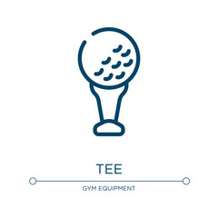 Poster - Tee icon. Linear vector illustration from golf collection. Outline tee icon vector. Thin line symbol for use on web and mobile apps, logo, print media.