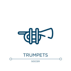 Poster - Trumpets icon. Linear vector illustration from winning collection. Outline trumpets icon vector. Thin line symbol for use on web and mobile apps, logo, print media.