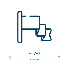 Aufkleber - Red flag icon. Linear vector illustration from rewards collection. Outline red flag icon vector. Thin line symbol for use on web and mobile apps, logo, print media.