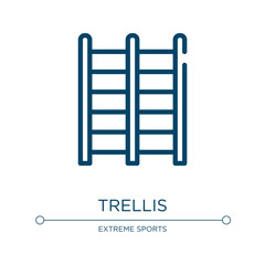 Poster - Trellis icon. Linear vector illustration from gym equipment collection. Outline trellis icon vector. Thin line symbol for use on web and mobile apps, logo, print media.