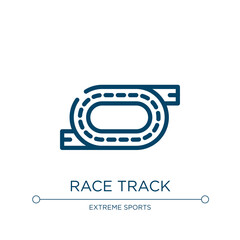 Poster - Race track icon. Linear vector illustration from running collection. Outline race track icon vector. Thin line symbol for use on web and mobile apps, logo, print media.