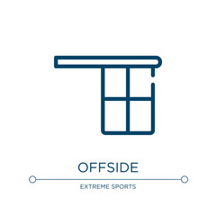 Poster - Offside icon. Linear vector illustration from soccer collection. Outline offside icon vector. Thin line symbol for use on web and mobile apps, logo, print media.