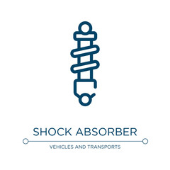 Poster - Shock absorber icon. Linear vector illustration from bike shop collection. Outline shock absorber icon vector. Thin line symbol for use on web and mobile apps, logo, print media.