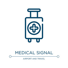 Poster - Medical signal icon. Linear vector illustration from in the airport collection. Outline medical signal icon vector. Thin line symbol for use on web and mobile apps, logo, print media.