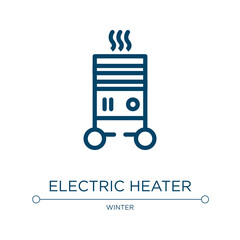 Poster - Electric heater icon. Linear vector illustration from winter collection. Outline electric heater icon vector. Thin line symbol for use on web and mobile apps, logo, print media.
