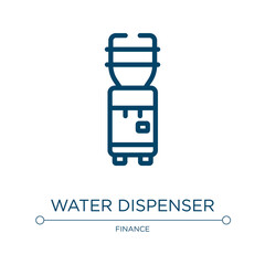 Poster - Water dispenser icon. Linear vector illustration from office collection. Outline water dispenser icon vector. Thin line symbol for use on web and mobile apps, logo, print media.