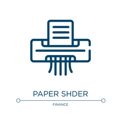 Poster - Paper shredder icon. Linear vector illustration from office collection. Outline paper shredder icon vector. Thin line symbol for use on web and mobile apps, logo, print media.