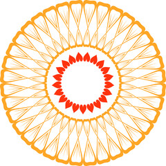 Poster - Decorative round ornaments.Unusual flower shape.Oriental vector. Creative mandala design.Flower Mandalas.