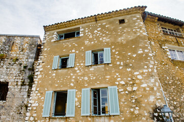 It's Close view of the house in Saint Paul de Vence, medieval town in France