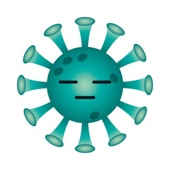 expressionless covid 19 virus emoji gradient style icon vector design