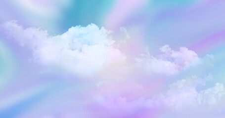 Wall Mural - Sweet Pastel sky and clouds, colorful background