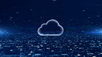 Aufkleber - digital cloud computing of cyber security, digital data network protection, global communication and