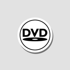 Poster - DVD sticker icon isolated on gray background