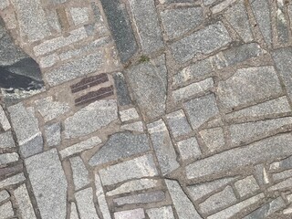 Wall Mural - grey background texture stone floor of pieces of granite