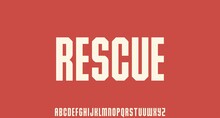 Rescue, Vintage Retro Font , Strong And Unique Vector Typeset