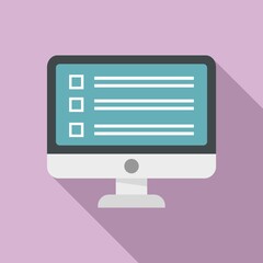 Poster - Business online survey icon. Flat illustration of business online survey vector icon for web design