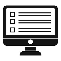 Poster - Business online survey icon. Simple illustration of business online survey vector icon for web design isolated on white background