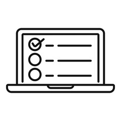 Poster - government online survey icon. outline government online survey vector icon for web design isolated 