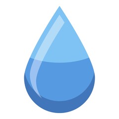 Poster - Water drop icon. Isometric of water drop vector icon for web design isolated on white background