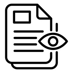 Poster - Inspector documents icon. Outline inspector documents vector icon for web design isolated on white background