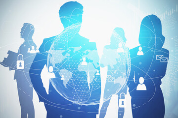 Poster - Business people, global HR interface