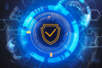 Poster - Cyber security interface, data protection