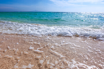 Canvas Print - Sand beach and sea waves