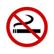 No smoking sign on white background	
