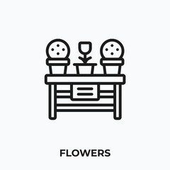 Poster - flowers icon vector. flowers sign symbol.
