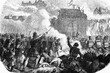 © Emilio Ereza - Hungary revolution. 1848-1849. Army take over Buda. Antique illustration. 1856.