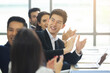 © eakgrungenerd - Business group applause congratulate successful meeting, business teamwork partner concept.