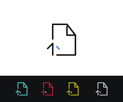upload document, file Icon. Premium quality graphic design. Modern signs, outline symbols collection, simple thin line icons set for websites, web design, mobile app, infographics- Editable Stroke