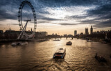 Fototapeta Big Ben - London eye, thames