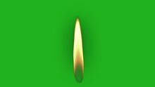 Candle Flame Motion Graphics With Green Screen Background