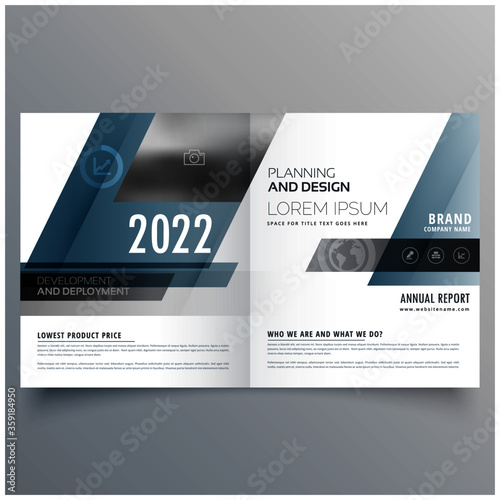 Cuadros en Lienzo modern business Bifold brochure flyer design template illustration