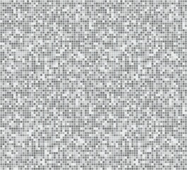 Wall Mural - Tech grey pattern. vector pixel seamless background. Square modern mosaic. Graphic illustration.