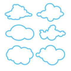 Poster - Cloud image. Isolated on white background. Vector EPS 10. 
