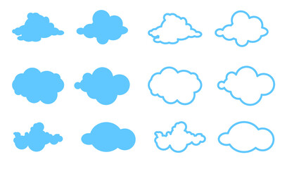 Poster - Cloud image. Isolated on white background. Vector EPS 10. 